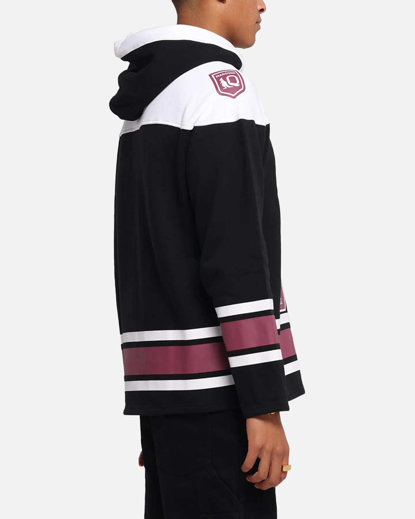 Queensland Rugby League Queensland Maroons Panel Hoodie Black