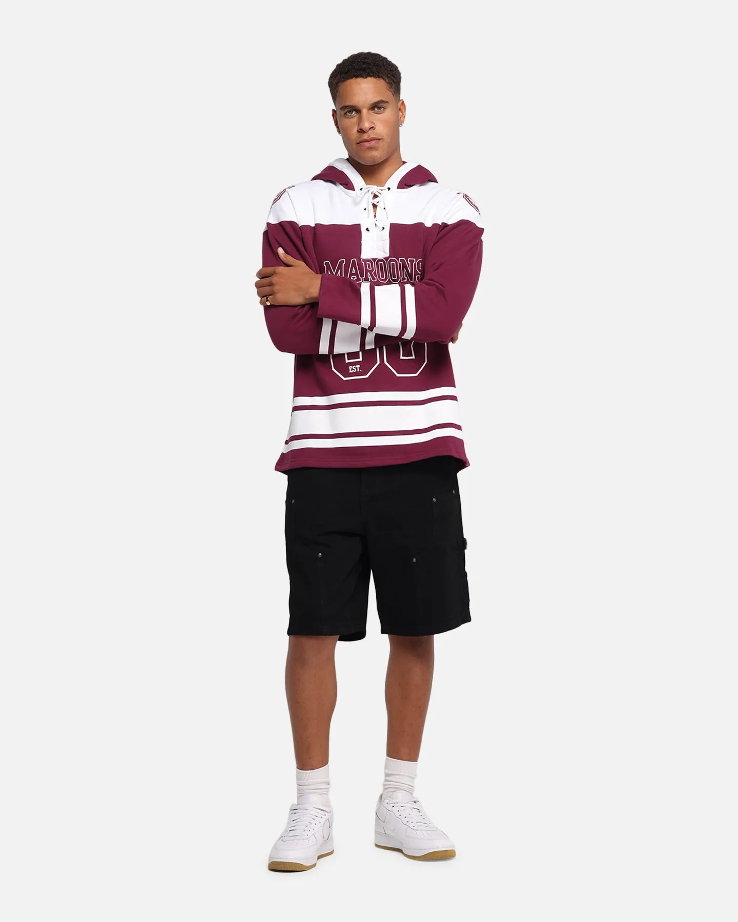 Queensland Rugby League Queensland Maroons Panel Hoodie Maroon