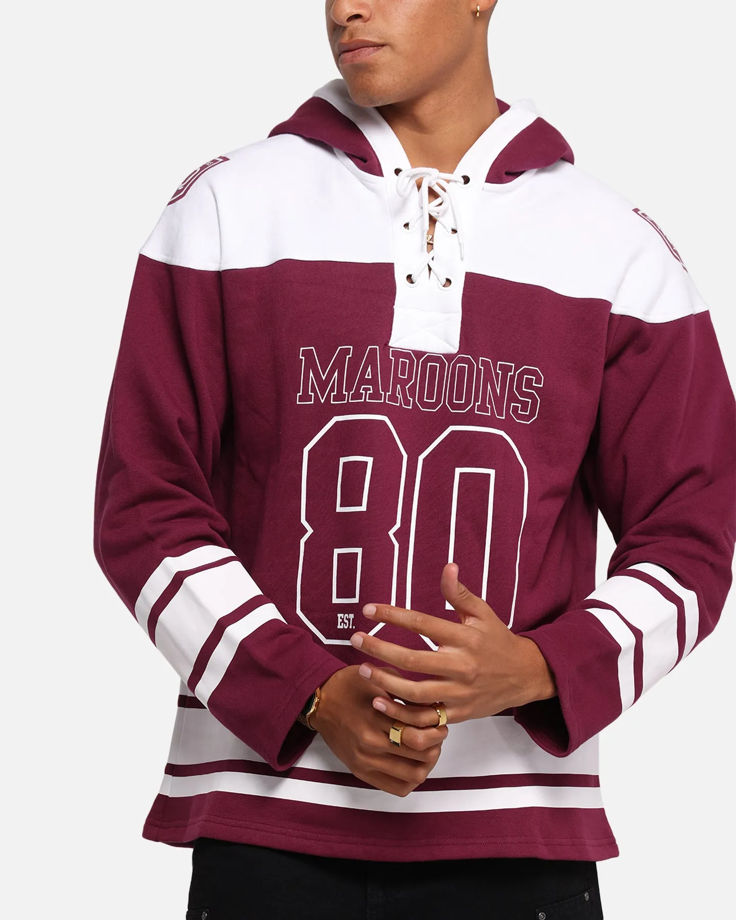 Queensland Rugby League Queensland Maroons Panel Hoodie Maroon
