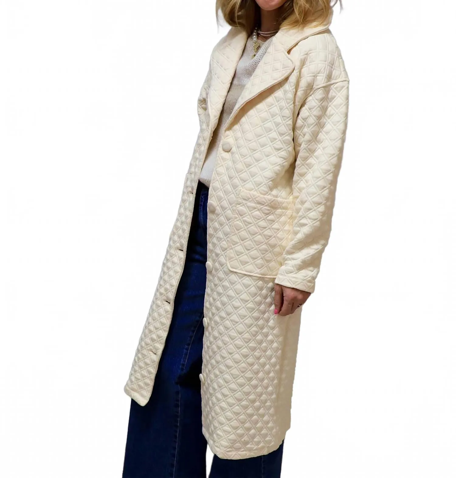 Quilted For Life Jacket In Cream