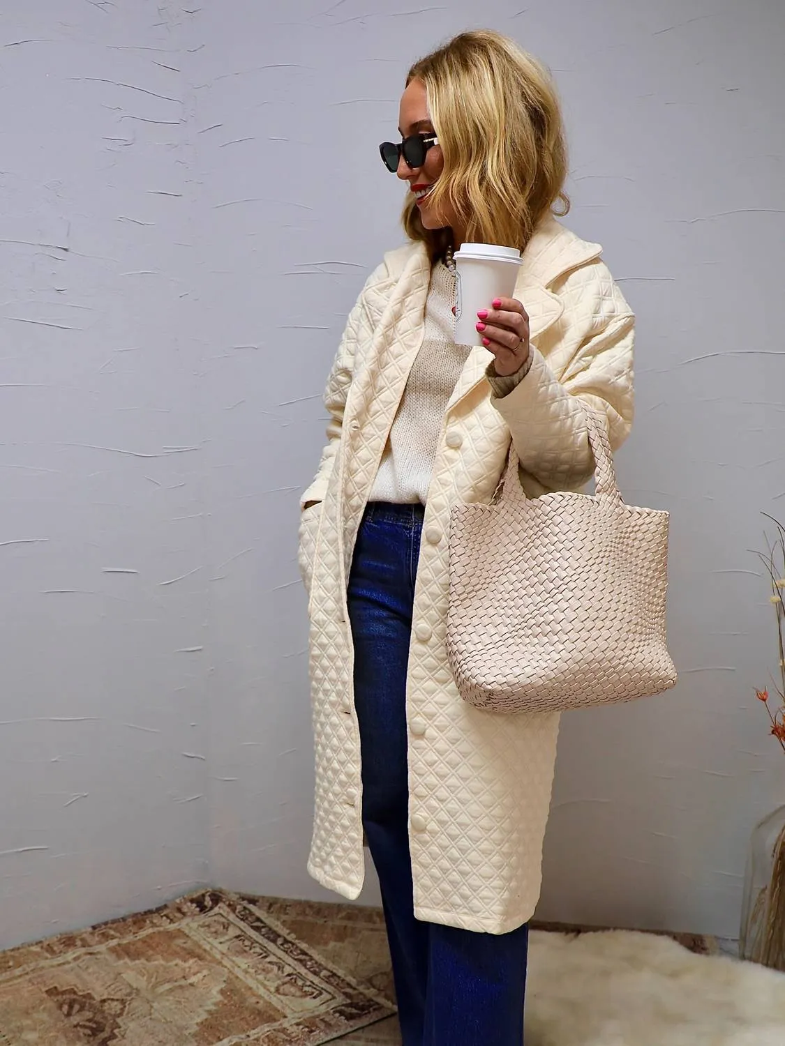 Quilted For Life Jacket In Cream