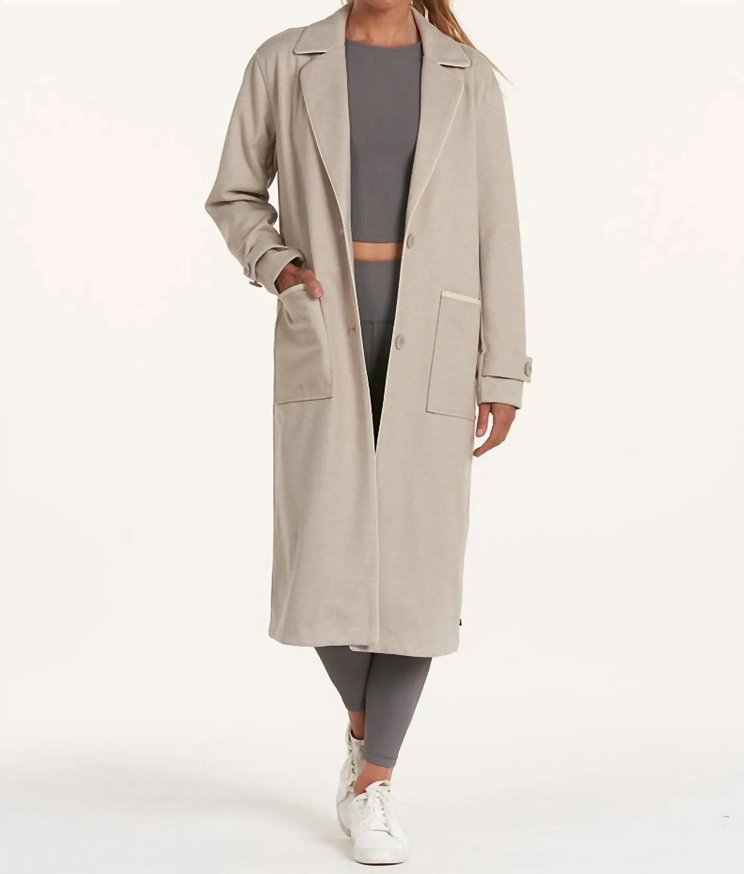 Quinn Trench Coat In Stone