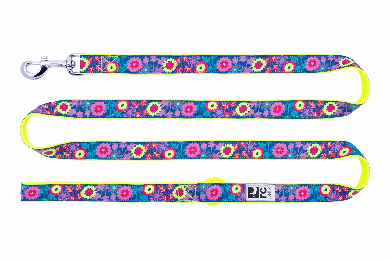 RC Pets Patterned Dog Leash 1"x6' - Flower Power