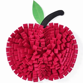 Red Apple Snuffle Mat dog bowl,slow feeder,pet food dish