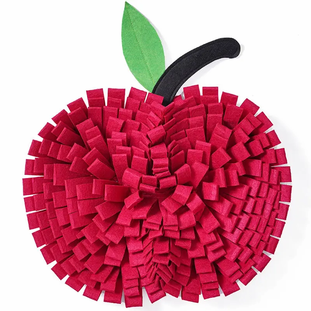 Red Apple Snuffle Mat dog bowl,slow feeder,pet food dish