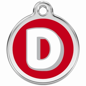 Red Dingo Alphabet Tag Letter D Pet ID poultry vaccine,livestock vaccine,animal vaccination