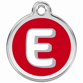Red Dingo Alphabet Tag Letter E Pet ID dog skin care,coat conditioner,anti itch dog spray