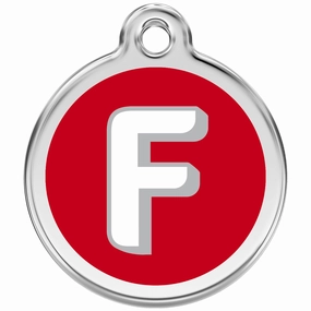 Red Dingo Alphabet Tag Letter F Pet ID dog skin care,coat conditioner,anti itch dog spray