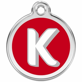 Red Dingo Alphabet Tag Letter K Pet ID poultry vaccine,livestock vaccine,animal vaccination