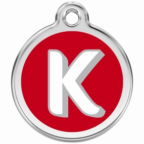 Red Dingo Alphabet Tag Letter K Pet ID dog skin care,coat conditioner,anti itch dog spray