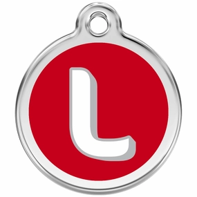 Red Dingo Alphabet Tag Letter L Pet ID dog skin care,coat conditioner,anti itch dog spray