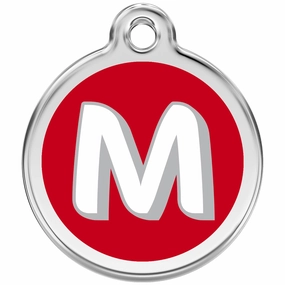 Red Dingo Alphabet Tag Letter M Pet ID dog skin care,coat conditioner,anti itch dog spray