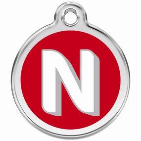 Red Dingo Alphabet Tag Letter N Pet ID dog skin care,coat conditioner,anti itch dog spray