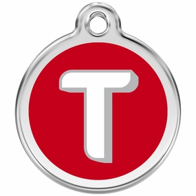 Red Dingo Alphabet Tag Letter T Pet ID poultry vaccine,livestock vaccine,animal vaccination