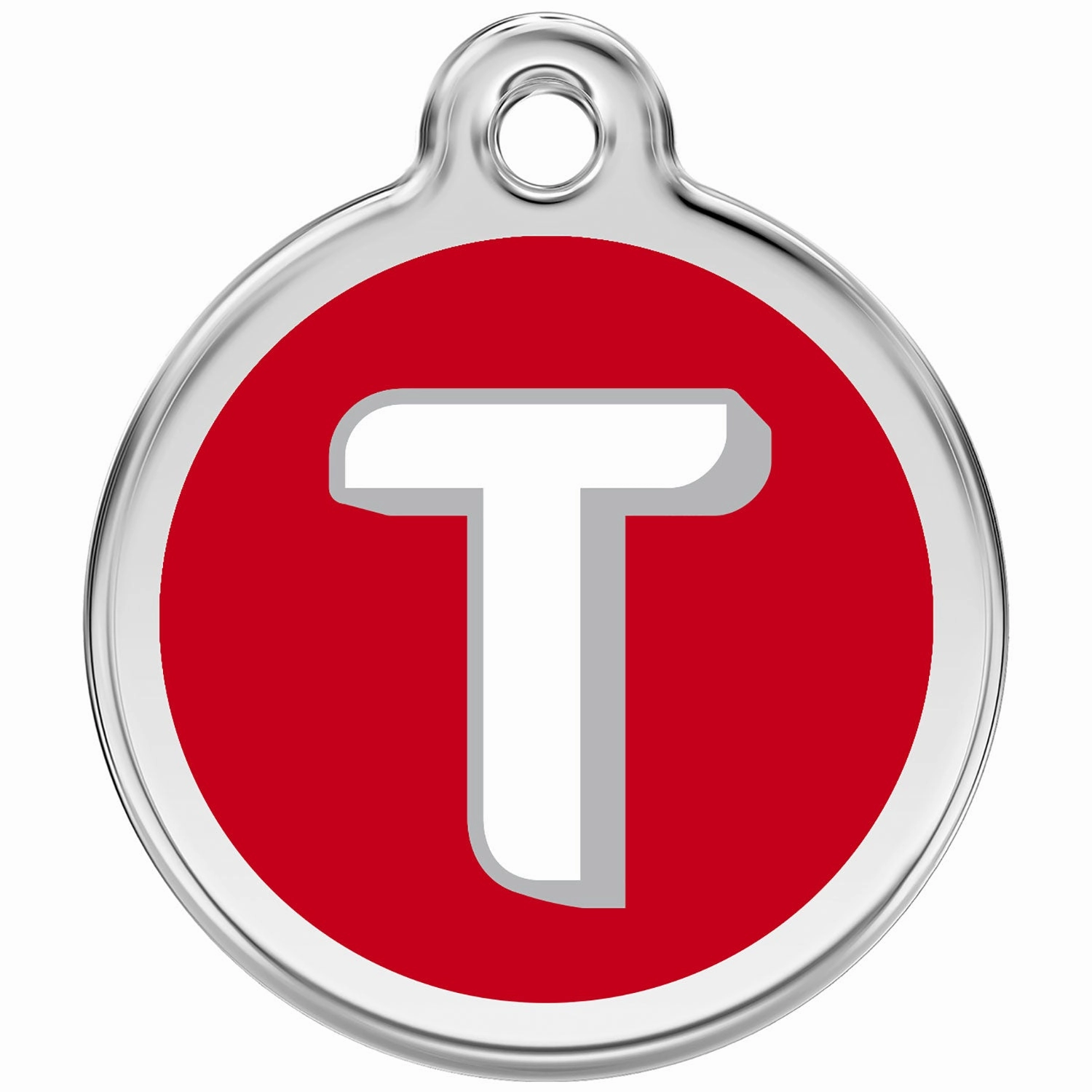 Red Dingo Alphabet Tag Letter T Pet ID dog skin care,coat conditioner,anti itch dog spray