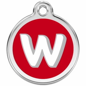 Red Dingo Alphabet Tag Letter W Pet ID poultry vaccine,livestock vaccine,animal vaccination
