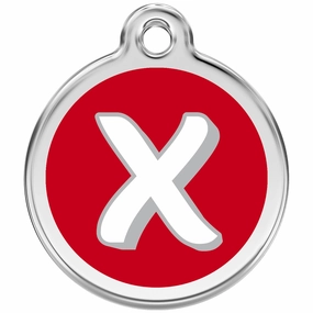 Red Dingo Alphabet Tag Letter X Pet ID poultry vaccine,livestock vaccine,animal vaccination