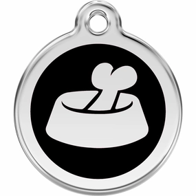 Red Dingo Bone in Bowl Pet ID Dog Tags poultry vaccine,livestock vaccine,animal vaccination