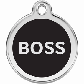 Red Dingo Boss Pet ID Dog Tags designer pet clothes,designer dog collar,luxury pet gear