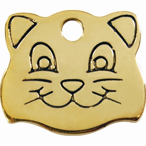 Red Dingo Brass Cat Face Pet ID Cat Tags dog skin care,coat conditioner,anti itch dog spray