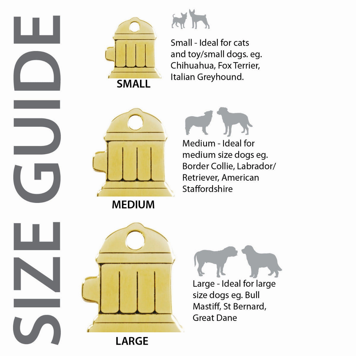 Red Dingo Brass Fire Hydrant Pet ID Dog Tags
