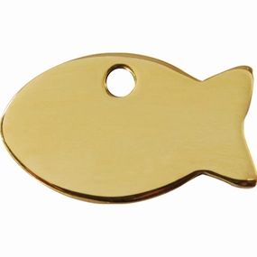 Red Dingo Brass Fish Pet ID Cat Tags dog skin care,coat conditioner,anti itch dog spray