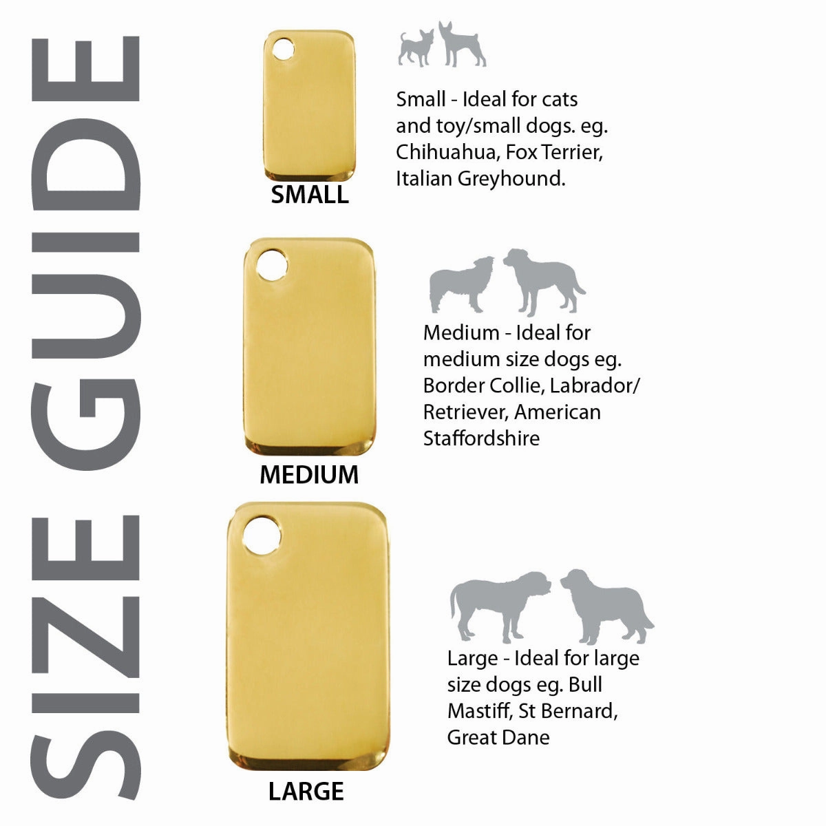 Red Dingo Brass Rectangle Pet ID Dog Tags