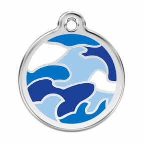 Red Dingo Camo Pet ID Dog Tags designer pet clothes,designer dog collar,luxury pet gear