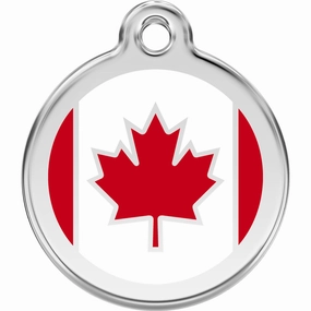 Red Dingo Canadian Flag Pet ID Dog Tags dog skin care,coat conditioner,anti itch dog spray