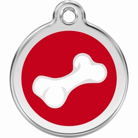 Red Dingo Diagonal Bone Pet ID Dog Tags dog skin care,coat conditioner,anti itch dog spray