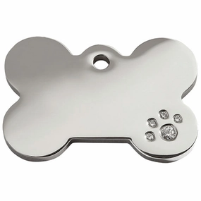 Red Dingo Diamante Bone Pet ID Dog Tags designer pet clothes,designer dog collar,luxury pet gear
