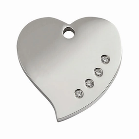 Red Dingo Diamante Heart Pet ID Dog Tags dog skin care,coat conditioner,anti itch dog spray