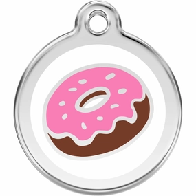 Red Dingo Donut Pet ID Tag designer pet clothes,designer dog collar,luxury pet gear