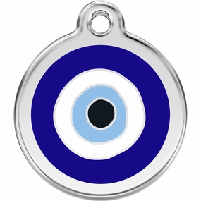 Red Dingo Evil Eye Pet ID Dog Tags designer pet clothes,designer dog collar,luxury pet gear