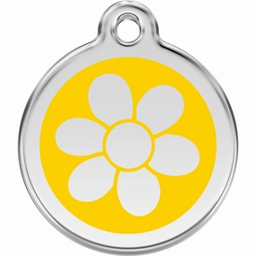 Red Dingo Flower Pet ID Dog Tags designer pet clothes,designer dog collar,luxury pet gear