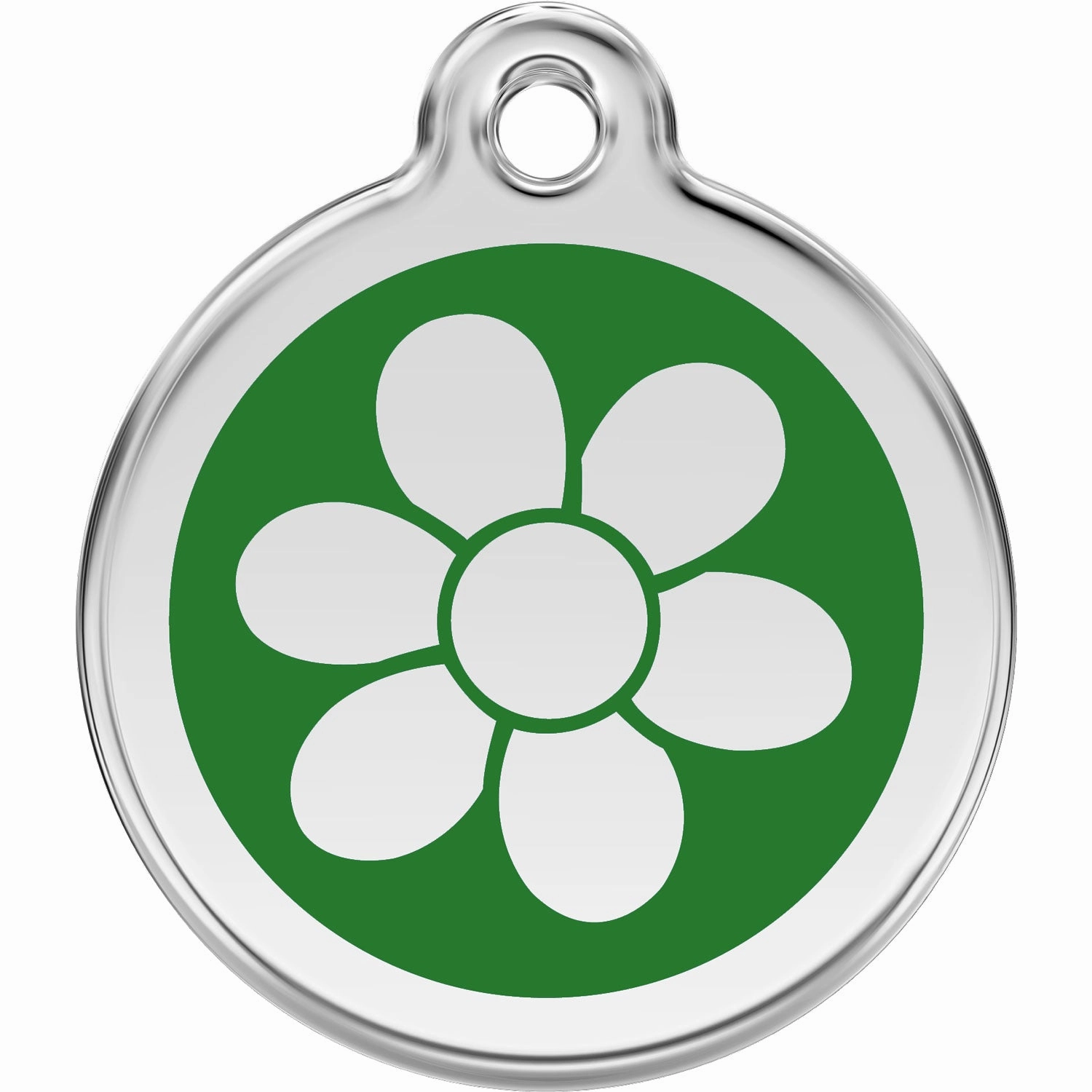 Red Dingo Flower Pet ID Dog Tags