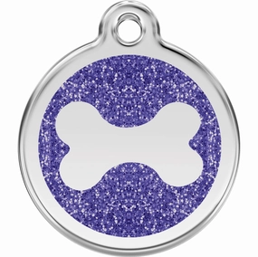 Red Dingo Glitter Bone Pet ID Dog Tags dog skin care,coat conditioner,anti itch dog spray