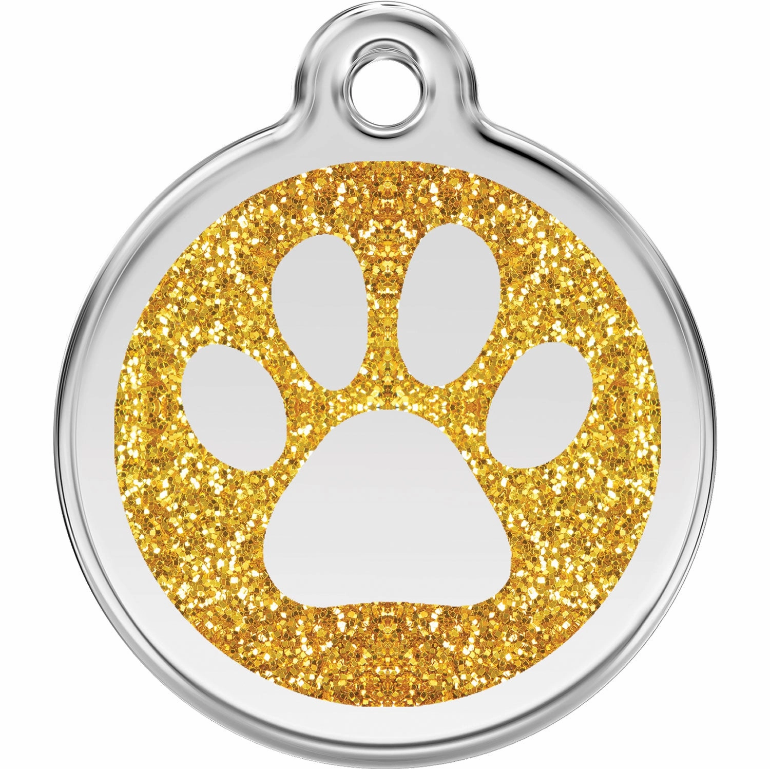 Red Dingo Glitter Paw Print