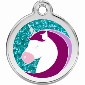 Red Dingo Glitter Unicorn Pet ID Dog Tags dog skin care,coat conditioner,anti itch dog spray