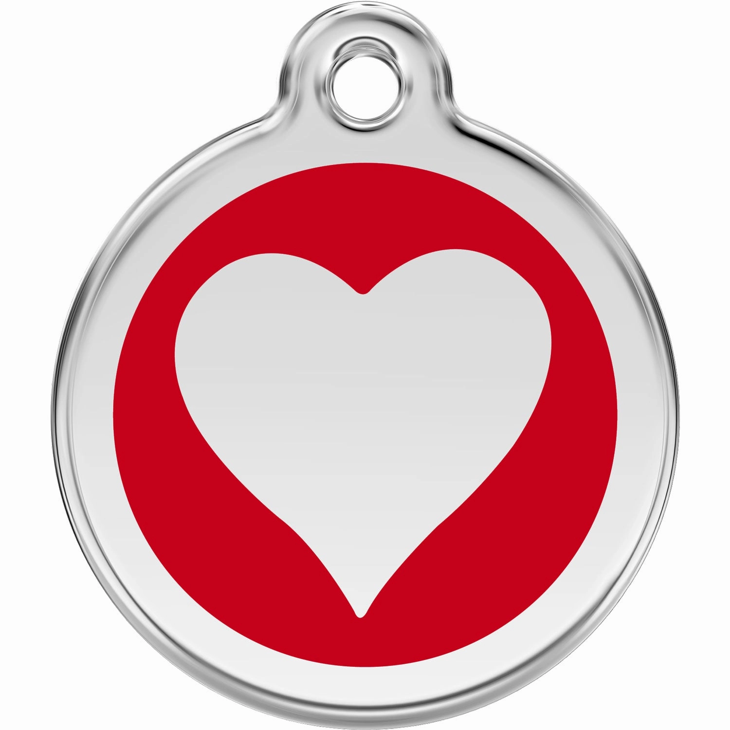 Red Dingo Heart Pet ID Dog Tags