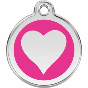 Red Dingo Heart Pet ID Dog Tags designer pet clothes,designer dog collar,luxury pet gear