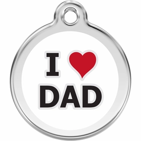 Red Dingo I Love Dad Pet ID Tag poultry vaccine,livestock vaccine,animal vaccination