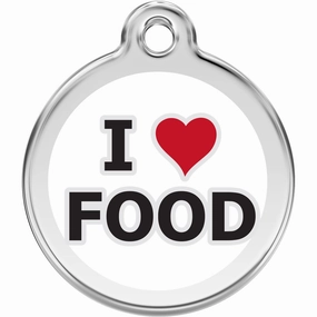 Red Dingo I love Food Pet ID Tag poultry vaccine,livestock vaccine,animal vaccination