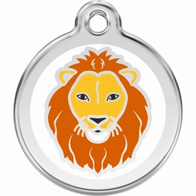 Red Dingo Lion Pet ID Dog Tag designer pet clothes,designer dog collar,luxury pet gear