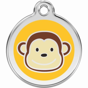 Red Dingo Monkey Pet ID Dog Tag designer pet clothes,designer dog collar,luxury pet gear