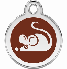 Red Dingo Mouse Pet ID Cat Tags designer pet clothes,designer dog collar,luxury pet gear