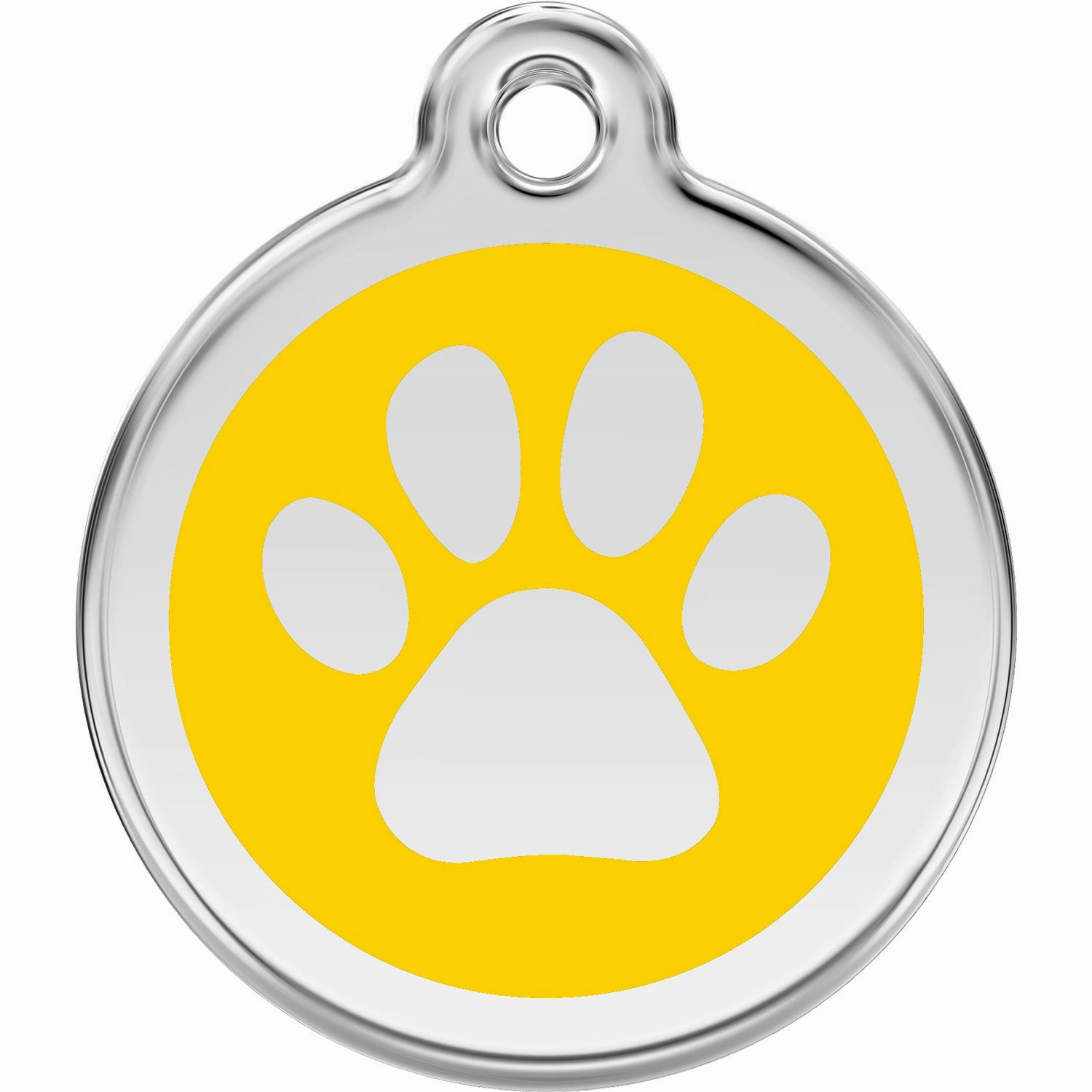 Red Dingo Paw Print Pet ID Dog Tags