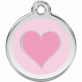 Red Dingo Pink Heart Pet ID Dog Tags dog skin care,coat conditioner,anti itch dog spray