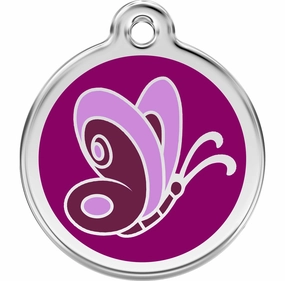 Red Dingo Purple Butterfly Pet ID Dog Tags poultry vaccine,livestock vaccine,animal vaccination