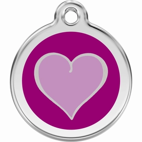 Red Dingo Purple Heart Pet ID Dog Tags poultry vaccine,livestock vaccine,animal vaccination